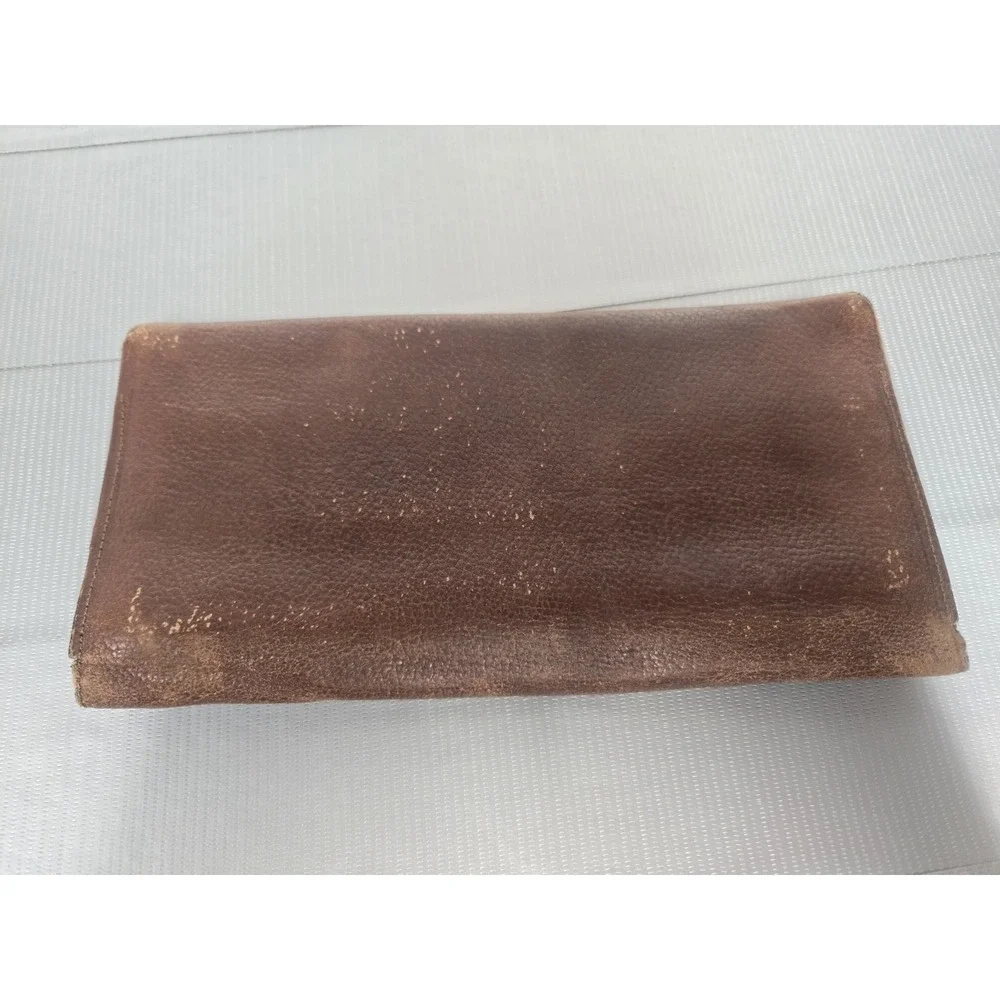 Burberry Bi Fold Wallet Men Brown Authentic Leather Luxe Nova Check